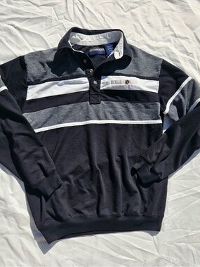 Claybrooke Men's Long Sleeve Stripe Rugby Shirt